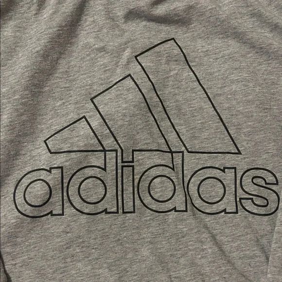 Adidas Gray Logo Boys Hooded Long Sleeve Size M - Picture 3 of 3